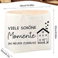 Panier de rangement en tissu, sac à pain en coton de style français, grande capacité, pour articles divers de bureau, pliable, avec cadre en toile, minimaliste
