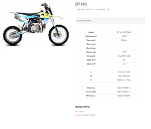 Vente chaude 4 temps 125cc 140cc 160cc motos tout-terrain <span class=keywords><strong>Dirt</strong></span> Bike Motocross avec un bon prix avec moteur <span class=keywords><strong>YX</strong></span> - Product Image 5