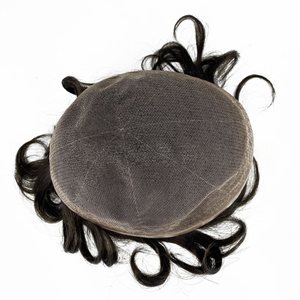 <span class=keywords><strong>Perruque</strong></span> Full Lace en Cheveux Naturels Respirante, Style Européen et Américain, pour Hommes, Pièce de Remplacement, Cheveux Véritables - Product Image 4