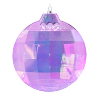 Décoration de Noël Boules plates incassables Boule irisée pour les fêtes de festival Mariage Décoration de fête à domicile Arbre de Noël suspendu