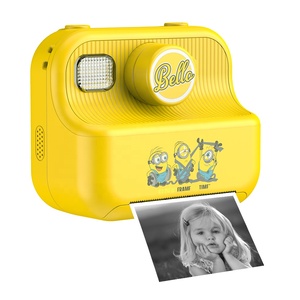 Cámara de Impresión Instantánea YMX <span class=keywords><strong>Minions</strong></span> Amarilla con Dos Pantallas para Niños, con Lente Frontal e Impresora Trasera para Compartir <span class=keywords><strong>Fotos</strong></span> al Instante - Product Image 5