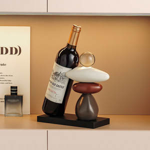 Portabottiglie in ceramica creativa con Base in legno decorazione e accessorio <span class=keywords><strong>per</strong></span> la casa da <span class=keywords><strong>salotto</strong></span> <span class=keywords><strong>per</strong></span> TV e decorazione da scrivania - Product Image 4