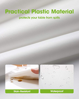 Nappe carrée jetable en plastique, imperméable, facile à nettoyer, de qualité supérieure, pour mariages, fêtes et décorations de vacances