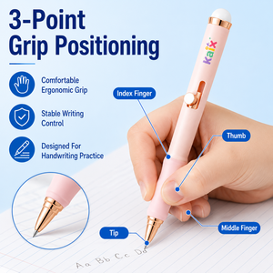 Stylo plume effaçable KAIX à écriture fluide, pointe fine 0,38 mm, encre bleue, rétractable, pour la pratique de l'écriture manuscrite - Product Image 4
