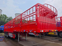 CIMC 60 tonnes en acier 3 essieux Transport Semi remorque animaux bétail bovins moutons poulet Cargo camion paroi latérale clôture Semi remorque