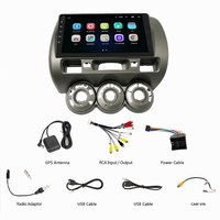 Autoradio Android 15 pour Jazz Fit 2004-2007, écran OLED 9 pouces, navigation GPS, CarPlay, système stéréo MP3, 3G/4G
