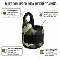 Sacs de sable de poignet camouflage imperméables pour adultes avec sangle réglable et trou pour le pouce, rembourrés pour un confort optimal lors de l'entraînement de boxe et de frappe.