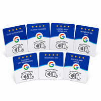 Carte de contrôle d'accès NFC RFID Vorx Tech NTAG213 avec mini-étiquette QR Code en PVC 13,56 MHz pour magasins, salons, cafés et hôtels