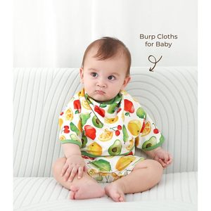 Paños de eructo personalizados para bebé, paquete de 3, tela de viscosa extra absorbente, estampada, toalla de tela de rizo unisex para bebé - Product Image 6