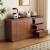 Buffet en bois avec tiroirs et étagères ouvertes, armoire de rangement pour salle à manger pour appareils de cuisine et vaisselle