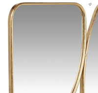 Grand miroir mural nouvel arrivage 100CM 4 pièces miroir irrégulier en métal doré pour la décoration du salon