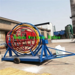 Trailer-<span class=keywords><strong>Borne</strong></span> Portable Gyro Ball Thrill Emocionante Adulto Mecánico Gyro Custom Amusement Ride - Product Image 1