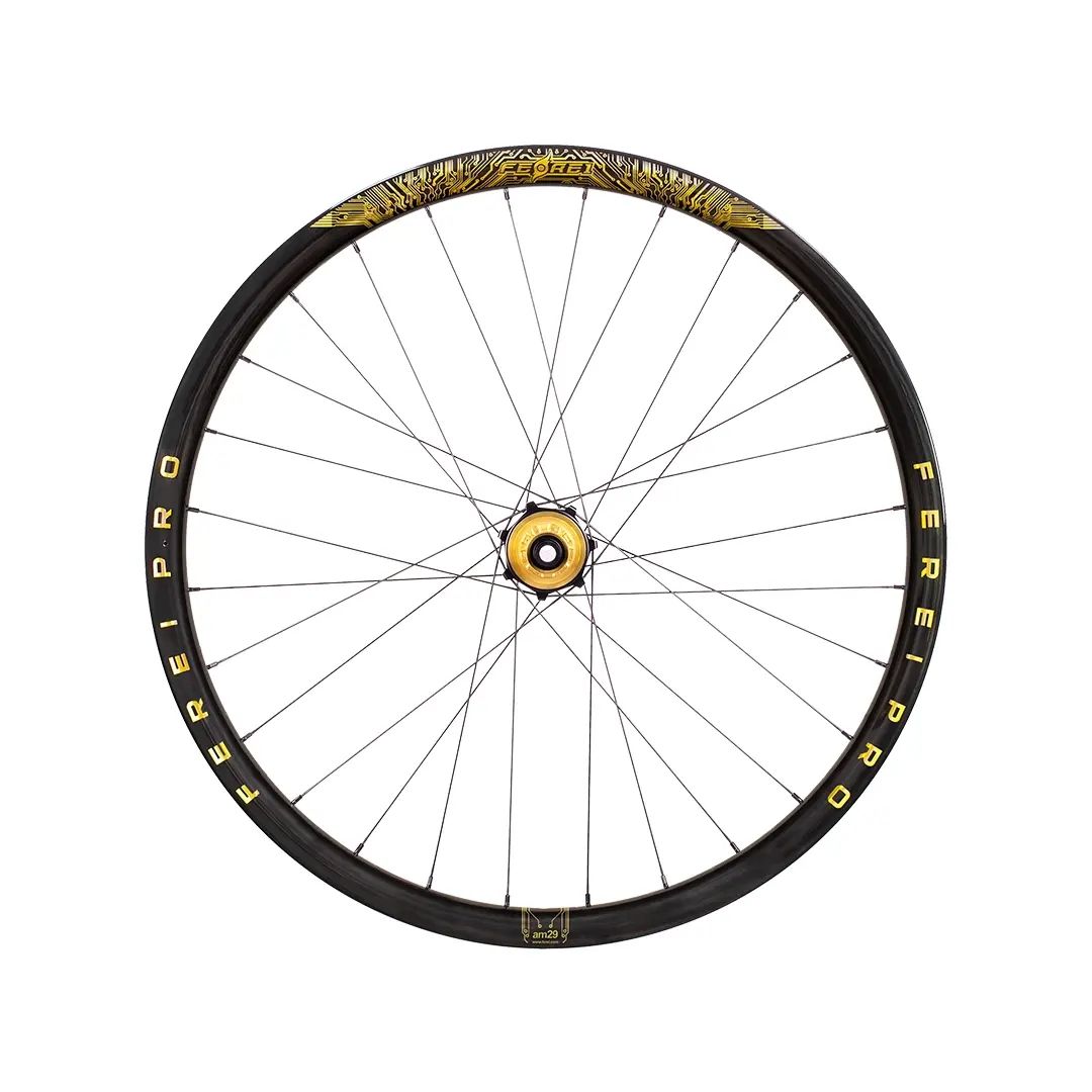 Roue avant peinte en or