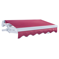 Store banne rétractable électrique grande taille robuste pour extérieur, télécommandée, imperméable et pare-soleil