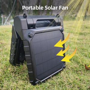 Mini ventilador portátil recargable para uso al aire libre con luz LED para acampar - Product Image 2