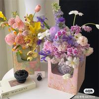 Nouveauté boîte à fleurs en pot de bonsaï unique boîte-cadeau de fleurs carrée pliée pour fleuriste matériel d'emballage
