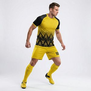 Completo da <span class=keywords><strong>Calcio</strong></span> Personalizzato con Motivo a Quadri Sfumato Nero e <span class=keywords><strong>Viola</strong></span>, Uniforme da <span class=keywords><strong>Calcio</strong></span> Personalizzata per Adulti - Product Image 5