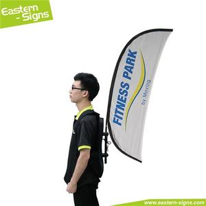 Señales orientales personalizado nuevo estilo calle caminar mochila bandera publicidad humana pancartas voladoras - Product Image 4