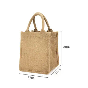 Sac fourre-tout en jute naturel uni, écologique, disponible en OEM, petit sac en jute pour la peinture à la main DIY - Product Image 4