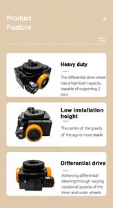 Structure compacte MDBOT, servomoteur robuste de 2 tonnes, 750W, 24V, 38A, moteur de 160 mm, transmission différentielle, AGV, véhicule automatique - Product Image 4