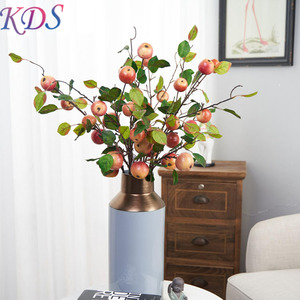 Árbol de limón, frutas rojas y flores, decoración <span class=keywords><strong>para</strong></span> el hogar, boda, simulación de manzana, limón, fruta, planta falsa - Product Image 6