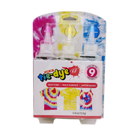 Kit de teinture tie-dye Injoy pour enfants, 1 paquet, non toxique, sans acide, tissu en coton avec 12,6 g de teinture au total (3 couleurs) pour les ensembles artistiques