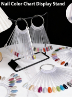 Nuancier d'échantillons de vernis à ongles, présentoir de couleurs, modèle de gel pour nail art, support d'échantillons, palette acrylique pour la pratique du nail art