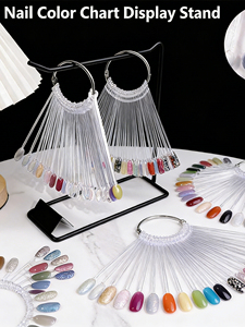 Muestras de Uñas, Carta de Colores, Tabla de Exhibición, Plantilla de Esmalte en Gel, Soporte de Muestras <span class=keywords><strong>para</strong></span> Puntas de Uñas, Práctica de Esmalte de Uñas, Paleta Acrílica - Product Image 3