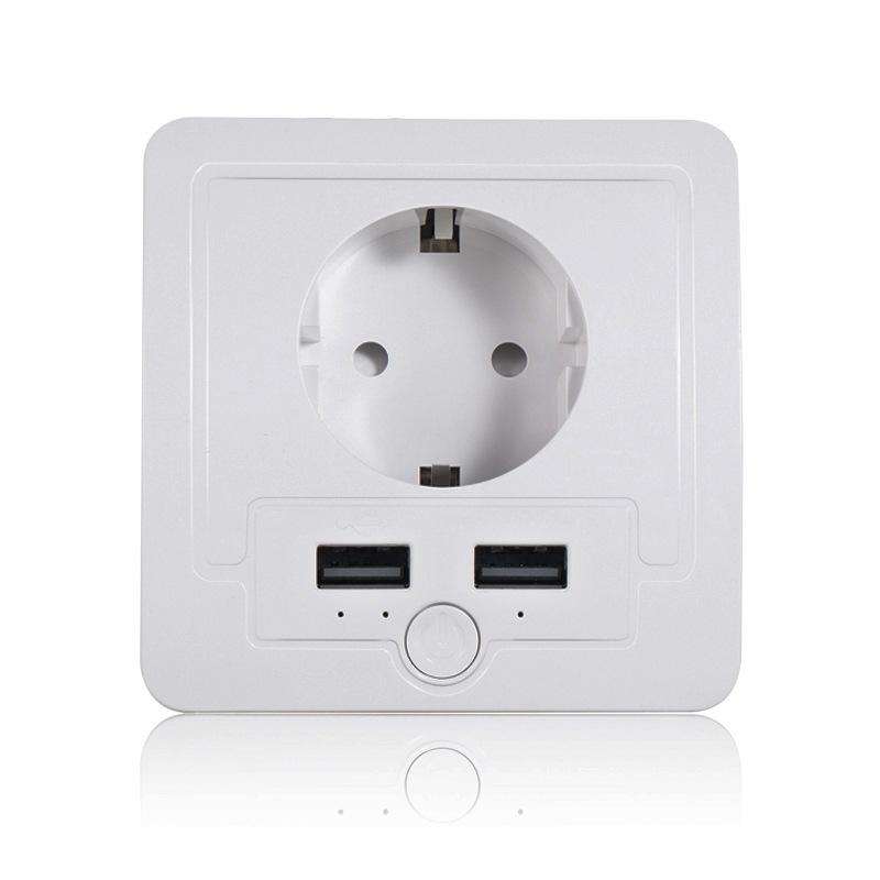 HONPNK European Wi-Fi Wall Socket Voice Remote Control Timed On/Off Function and Graffiti Style Smart Wall Socket