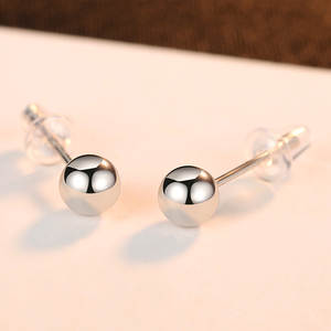 CZCITY <span class=keywords><strong>Pendientes</strong></span> Minimalistas de Punto Diminutos de <span class=keywords><strong>Plata</strong></span> Esterlina 925 con Bolitas para Mujer - Product Image 5