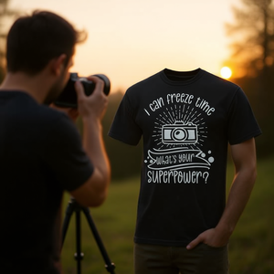 Camiseta de Fotografía con la Superpoder 'Puedo Detener el Tiempo' para Promociones - Product Image 3