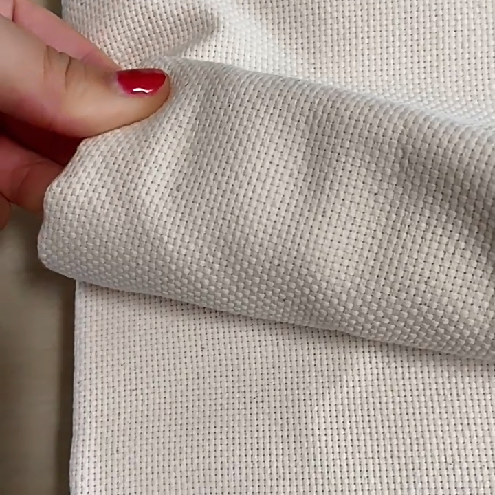 LUTER 150x150cm Tissu De Couture Tissu De Couture En Lin Tissu De Moine Pour Aiguille De Poinçon Aiguille De Tapis-Poinçon Et Aiguille De Pincement