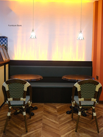 Hôtel de luxe café thé boutique stand sièges en bois carré café Restaurant banc canapé meubles table et chaise ensemble