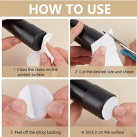 Rouleau de bande en feutre polyester personnalisable, auto-adhésif, en fibre douce, pour la modification de meubles DIY et les travaux anti-collision
