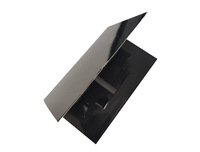Boîte de parfum miniature en papier blanc et noir, carrée, pour voyage, huiles parfumées, emballage cadeau, échantillons en carton, boîtes personnalisées avec logo