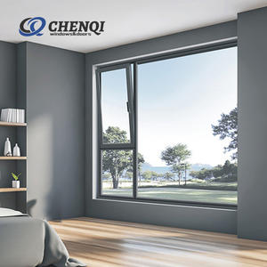 Fenêtres en aluminium à <span class=keywords><strong>double</strong></span> <span class=keywords><strong>vitrage</strong></span> insonorisées et à économie d'énergie, style moderne, à ouverture oscillo-battante, fenêtres minimalistes pour villas - Product Image 2