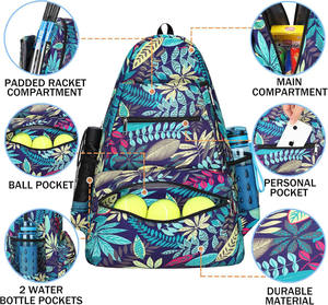 Muestra Gratuita de Bolsa Multifuncional para Raquetas de Pickleball, Mochila Deportiva, Bolsa de Tenis con Compartimento para Zapatos, Mochila de Tenis y Pickleball - Product Image 3