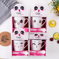 Ensemble de Tasses en Céramique Émaillée Créatives et Pratiques de 300ml avec Boîte Cadeau, Réutilisables, pour Café, Lait, Eau