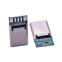 Connecteur USB Type-C mâle 5 broches avec 5 plaquettes de soudure en cuivre pour charge et transmission de données, carte 5 broches
