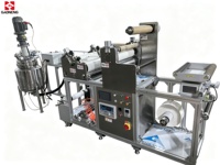 Machine de revêtement à chaud à rouleaux pour laboratoire avec réservoir de fusion et unité de laminage pour la fabrication d'échantillons de films adhésifs PSA