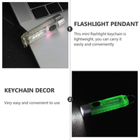 Mini lampe torche LED rechargeable par USB, porte-clés en acier inoxydable, 10 modes, batterie rechargeable pour le camping en plein air