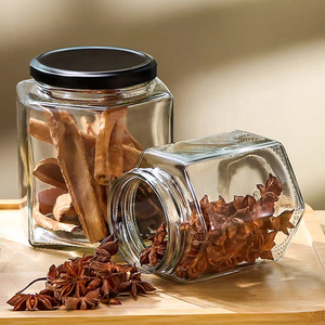 45ml 85ml 100ml 180ml 280ml 380ml 500ml 730ml hình lục giác mật ong mứt Dưa Chua lọ thủy tinh với Twist Off Nắp - Product Image 5