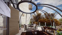 Tenda Kubah Geodesik Glamping Prefabrikasi Tahan Air untuk Luar Ruangan dengan Desain Minimalis, Igloo Kaca PC untuk Dijual di Villa