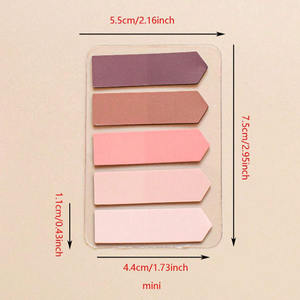 Morandi Color Bookmark Marcador Plástico Sticky Note Tab PET impermeável Planner Adesivos Índice Tabs - Product Image 2