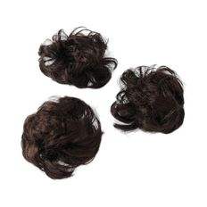 DK82 fascia con capelli a forma di ciglio naturale da indossare 3P marrone chocò allentato stile arricciatura a Jerry - Product Image 1