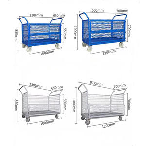 รถเข็นอเนกประสงค์พับได้ทำจากสแตนเลสงาน OEM รถเข็นรับน้ำหนักได้สำหรับจัดส่งสินค้าในคลังสินค้า - Product Image 6