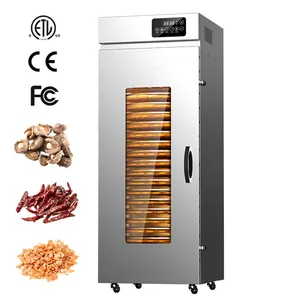 22 Trays Rotary Stainless Steel Vegetables And Fruit Drying Machine Double-sided dehumidification Mango Pineapple Dryer
