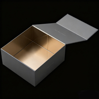 Boîte Cadeau Pliante Magnétique de Luxe Personnalisée KM, Boîte d'Emballage Rigide en Carton Dur Pliable pour Vêtements et Chaussures