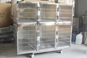 En çok satan büyük paslanmaz çelik evcil hayvan kafesi veteriner profesyonel kafes kapalı köpek ve kedi kafesi - Product Image 3