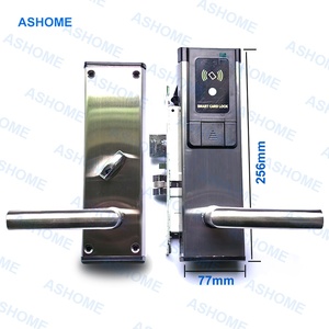 Slim houten deur hotelslot beheersysteem Airbnb veiligheidskaart sleutel digitale kaart roestvrijstalen hotelslot - Product Image 6